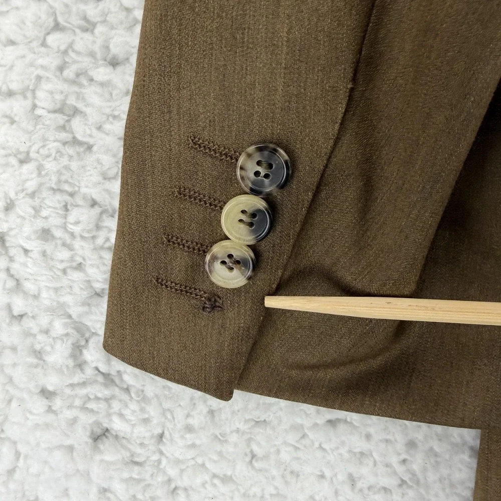 Canali Sport Coat Blazer Mens 42 Brown Wool 2 Button Italy Jacket 10680/52